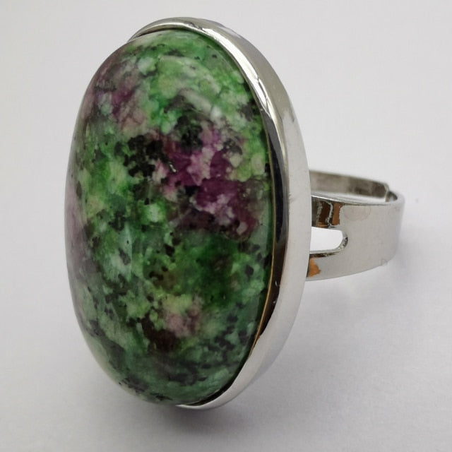 Ruby Zoisite Oval Ring