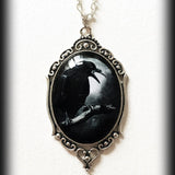 Gothic Crow Pendant Necklace For Sale