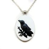 Gothic Crow Pendant Necklace For Sale