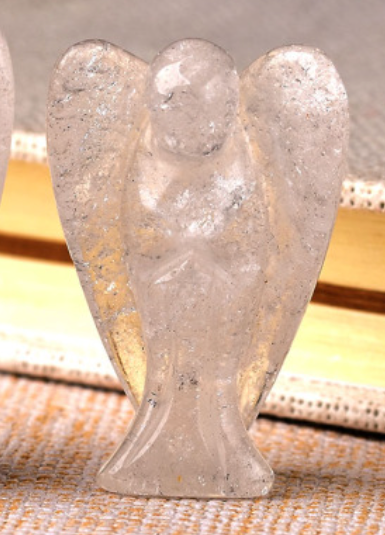 Clear Quartz Angel Crystal Figurine For Sale