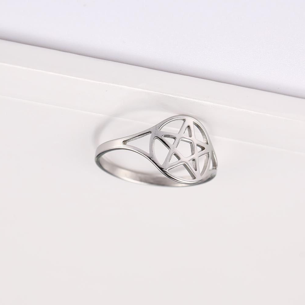 Silver Pentacle Ring