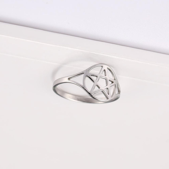 Silver Pentacle Ring