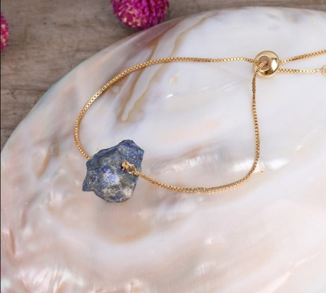 Sodalite Gold Bracelet