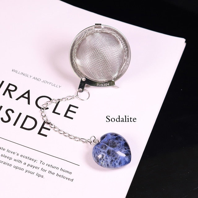 Sodalite Heart Tea Ball