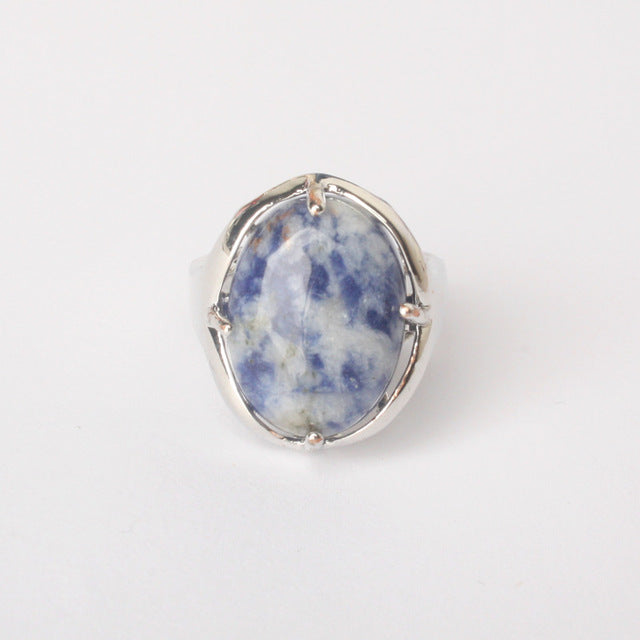 Sodalite Oval Rings