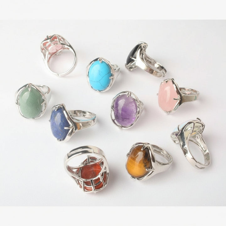 Stone Oval Rings
