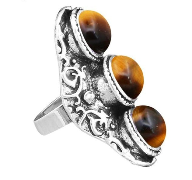 Tiger Eye Boho Ring