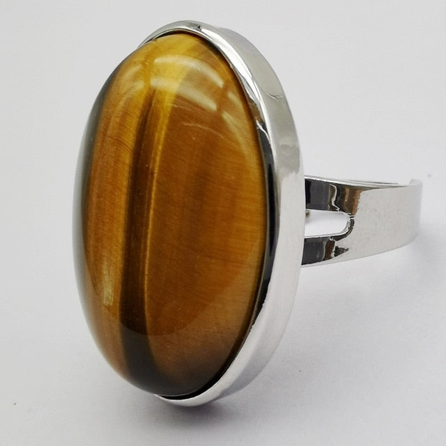 Tiger Eye Oval Ring