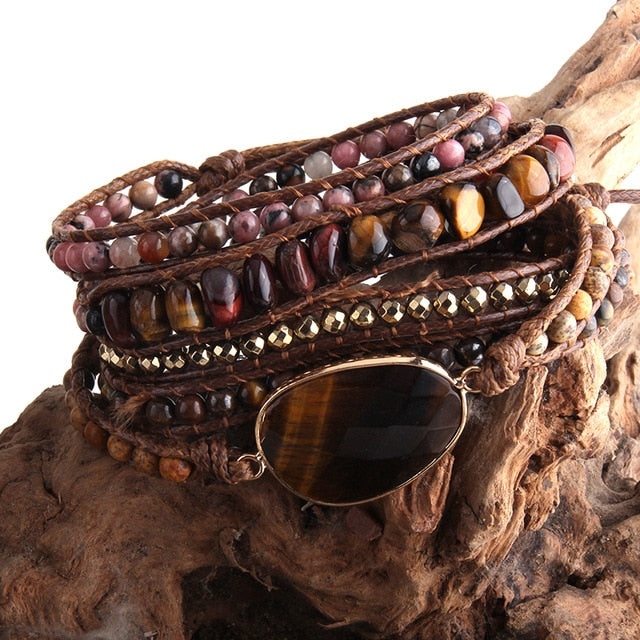 Tiger Eye Wrap Bracelet