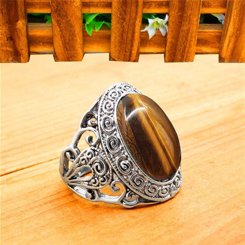Tigers Eye Oval Ring