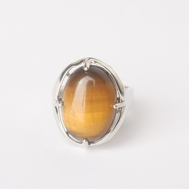 Tigers Eye Oval Rings