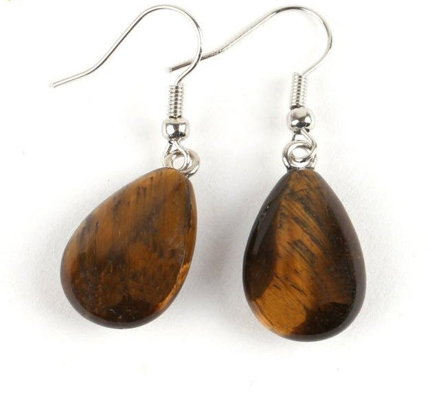 Tigers Eye Teardrop Earrings