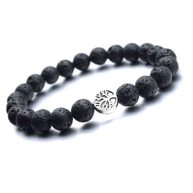 Tree Lava Rock Bracelet
