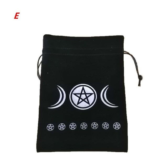 Triple Moon Pentacle Black Tarot Card Bags