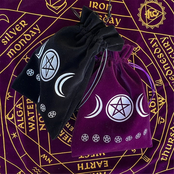 Triple Moon Pentacle Tarot Card Bags
