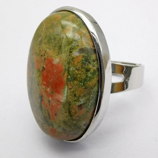 Unakite Oval Ring