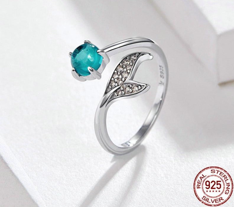 Women's 925 Silver Mermaid Tail Ring