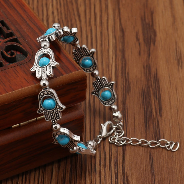 Women's Hamsa Hand Silver Bracelets 
