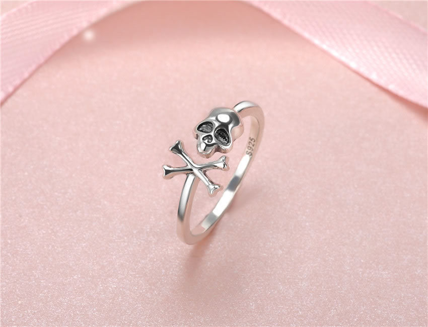 925 Sterling Silver Skull Ring For Sale  | Green Witch Creations