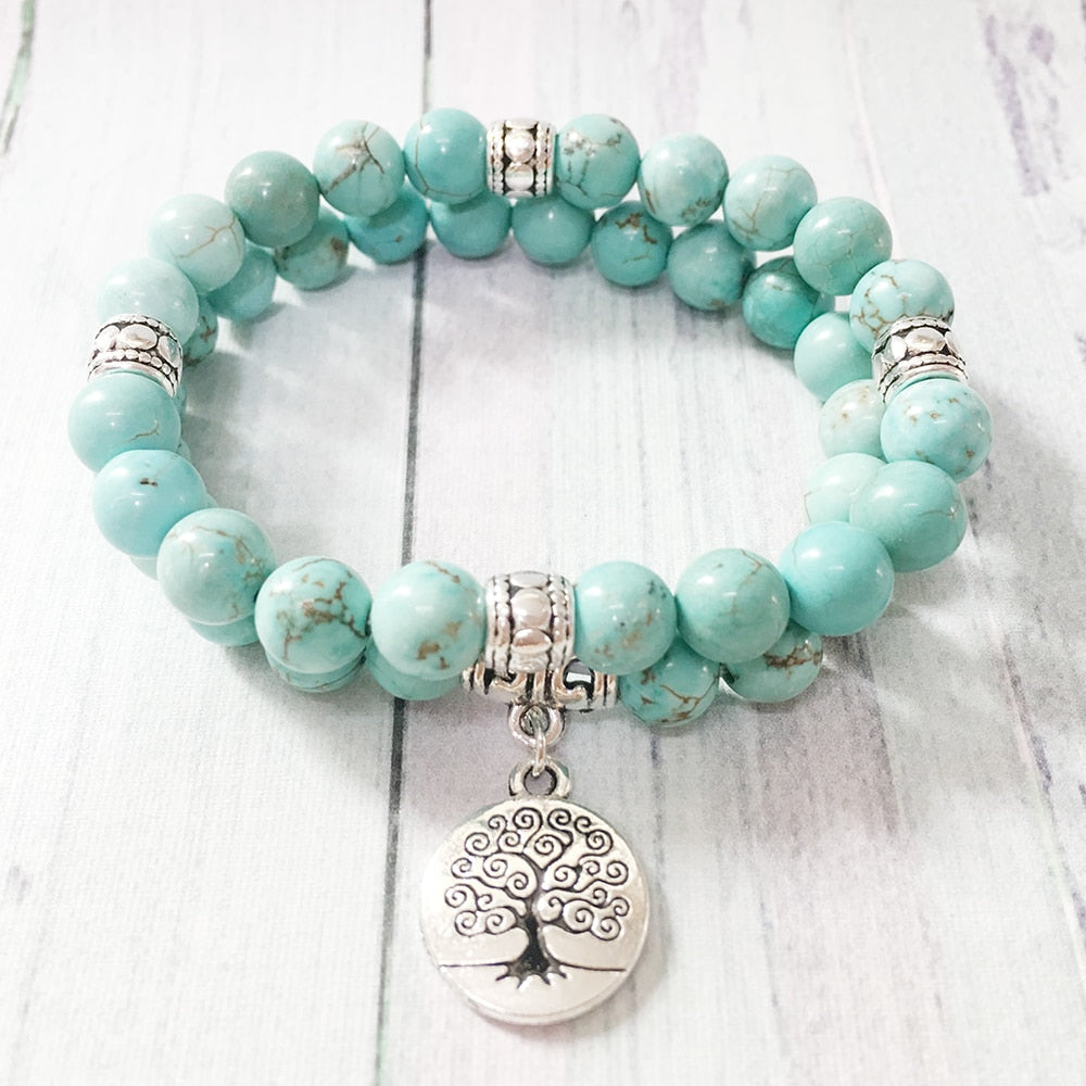 Turquoise Stone Bracelet - greenwitchcreations