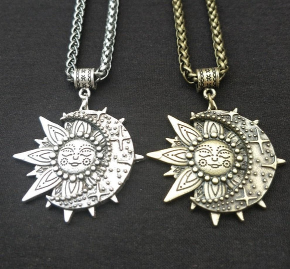 Unisex Sun and Moon Necklaces - greenwitchcreations