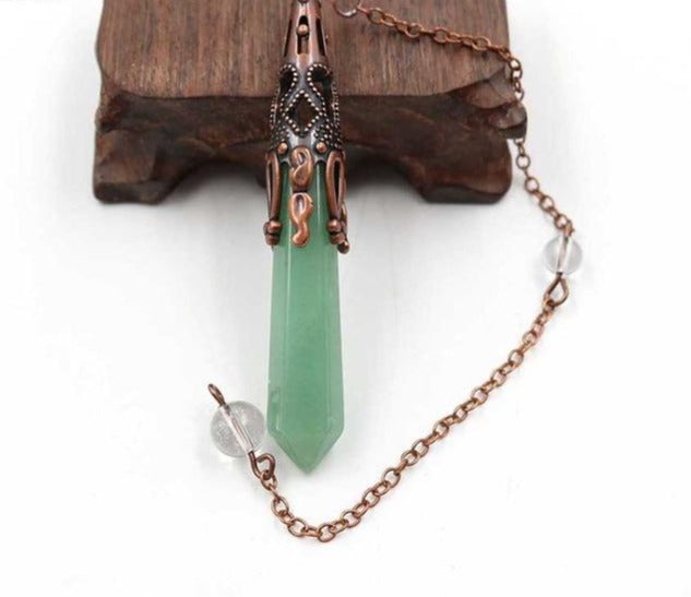 Red Copper Crystal Pendulums - greenwitchcreations