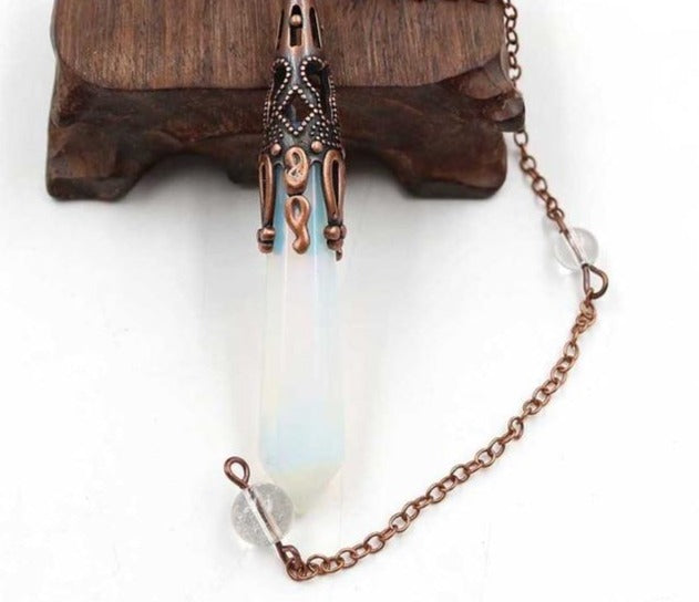 Red Copper Crystal Pendulums - greenwitchcreations