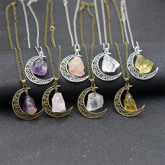 Moon Crystal Necklaces - greenwitchcreations