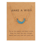 Make A Wish Moon Druzy Necklaces - greenwitchcreations