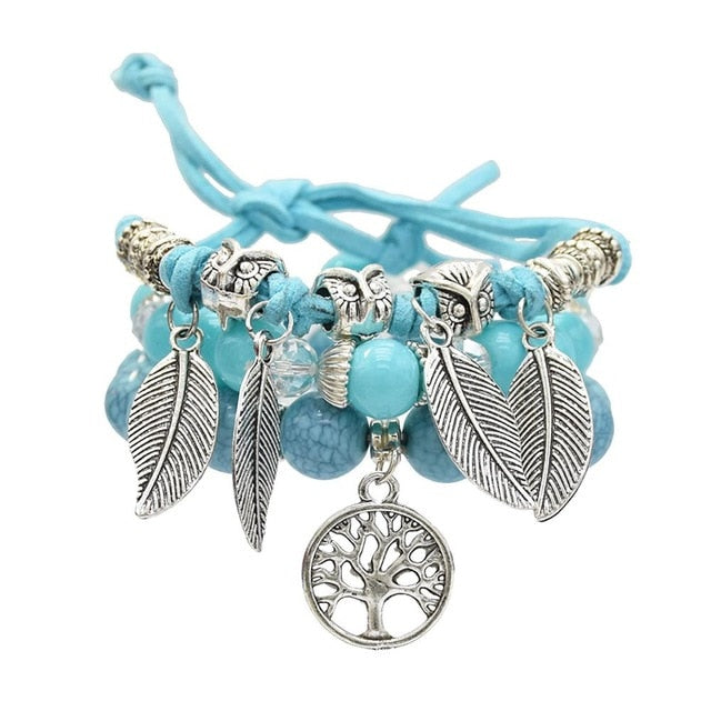 Women's Tree of Life & Feather Charm Bracelets - greenwitchcreations