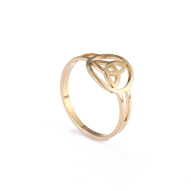 Unisex Celtic Knot Rings: Gold, Rose Gold, or Silver - greenwitchcreations