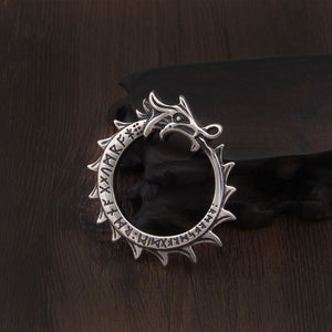 925 Silver Viking Rune Ouroboros Pendant For Sale Online