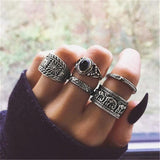 Gothic Silver Ring Sets - greenwitchcreations