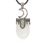 Assortment of Women's Crescent Moon Stone Pendant Necklaces - greenwitchcreations