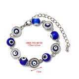 Blue Evil Eye Charm Bracelet - greenwitchcreations