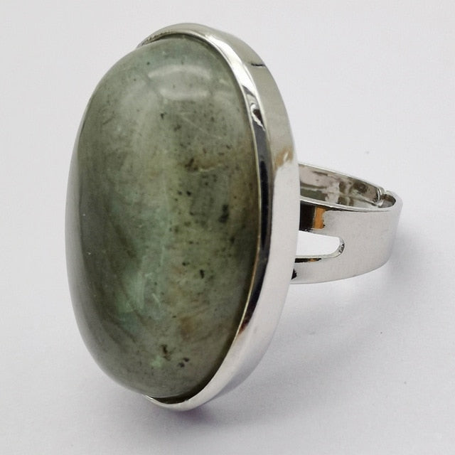 Stone Oval Ring - greenwitchcreations