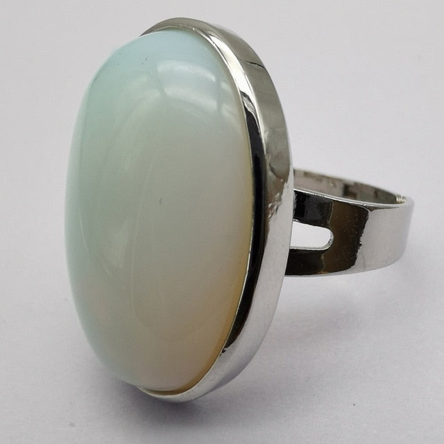 Stone Oval Ring - greenwitchcreations