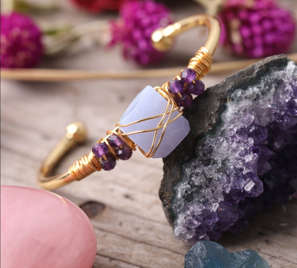 Amazonite beaded bracelet | crystal stacking bracelets