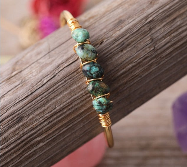 Crystal Wire Wrap Bracelets - greenwitchcreations
