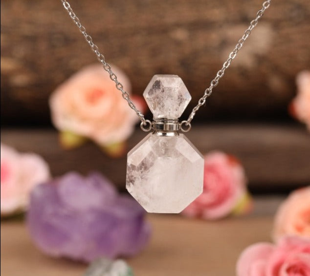 Perfume Bottle Crystal Necklaces For Sale