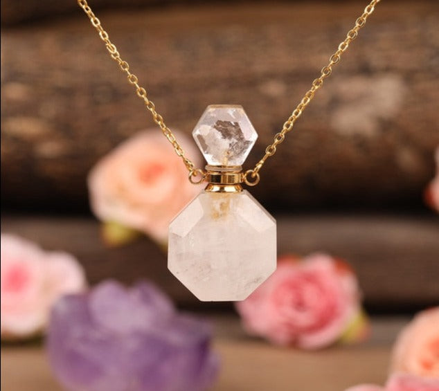 Perfume Bottle Crystal Necklaces For Sale