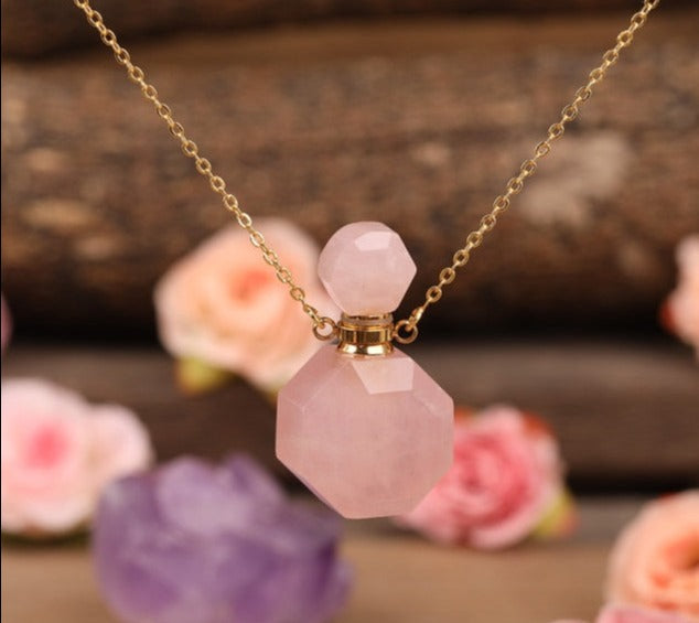 Perfume Bottle Crystal Necklaces For Sale