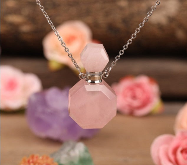 Perfume Bottle Crystal Necklaces For Sale