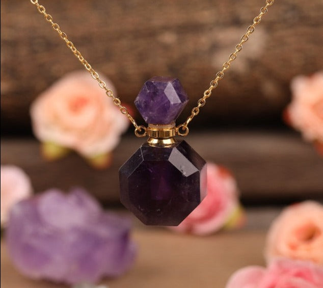 Perfume Bottle Crystal Necklaces For Sale