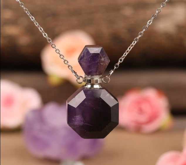 Perfume Bottle Crystal Necklaces For Sale