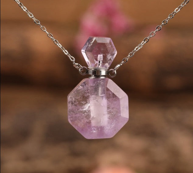 Perfume Bottle Crystal Necklaces For Sale