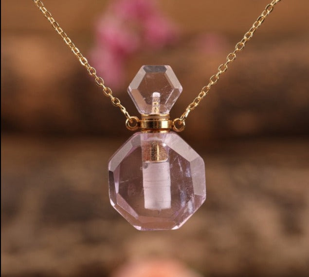 Perfume Bottle Crystal Necklaces For Sale