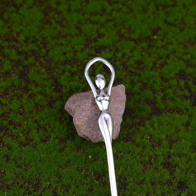 Silver Witchy Hairpins - greenwitchcreations