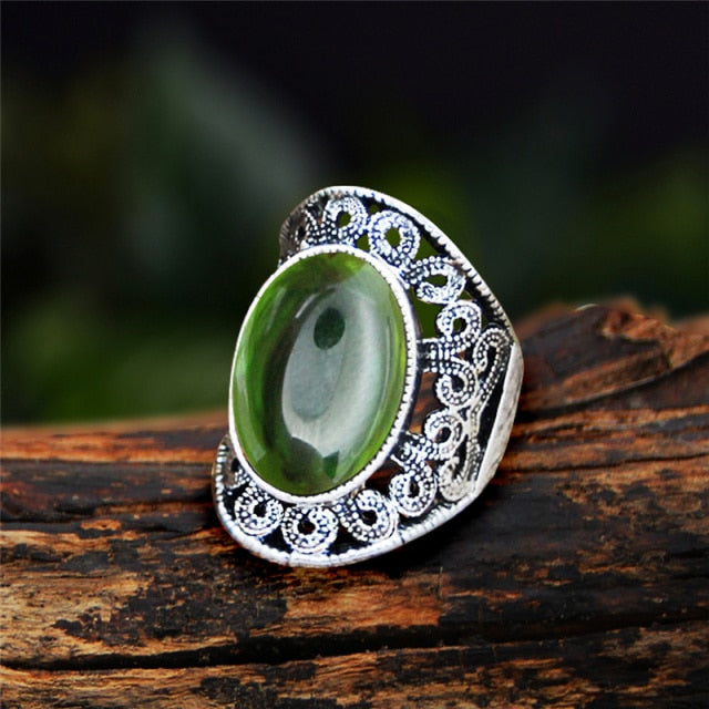 Oval Stone Design Rings