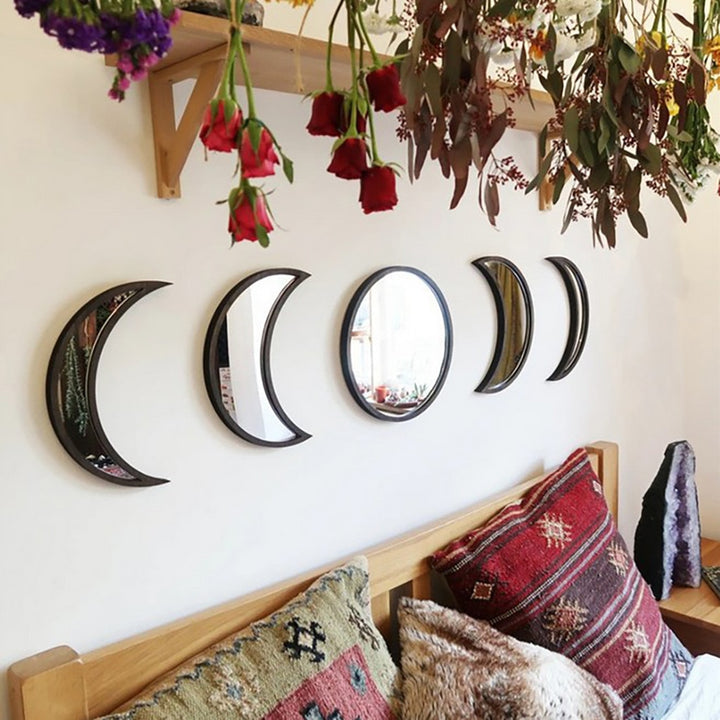 Moon Phase Wall Mirrors Set For Sale